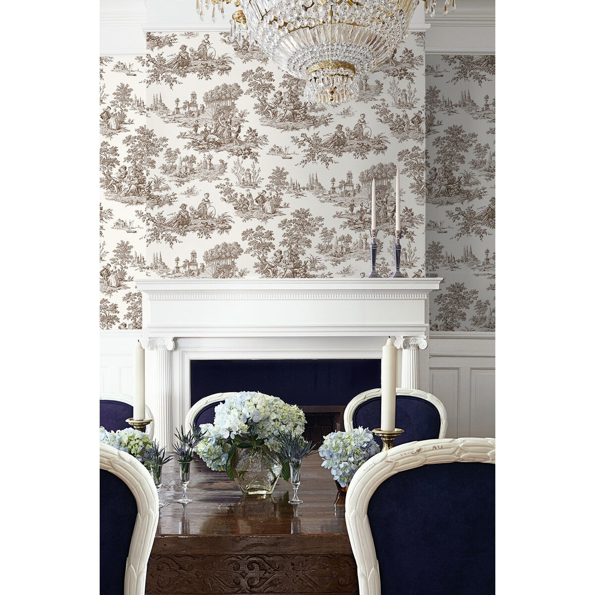 NextWall Chateau Toile Peel and Stick Wallpaper