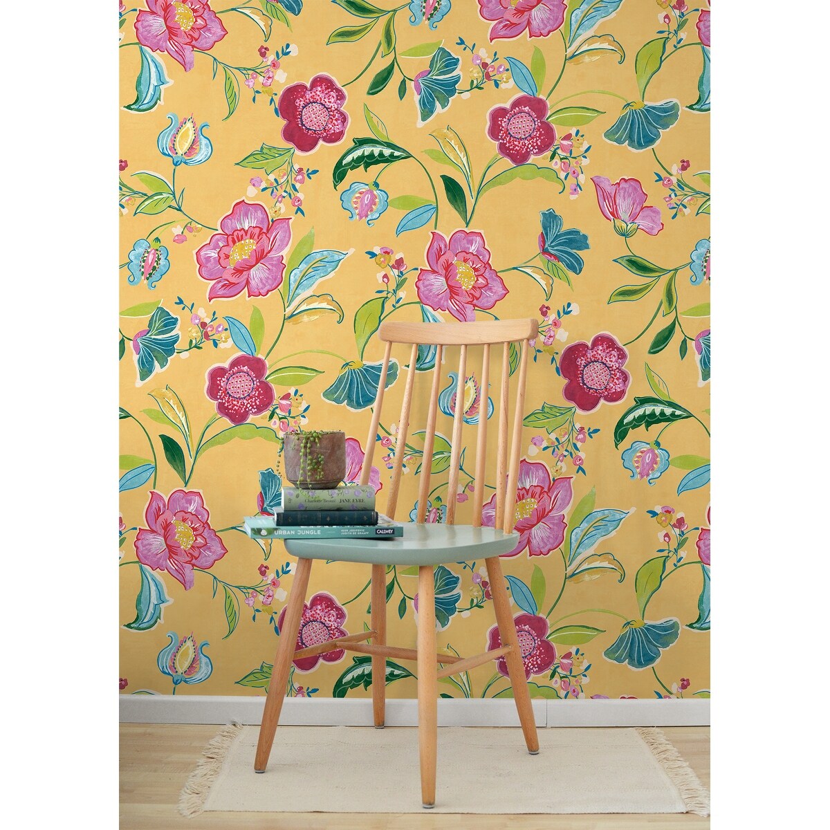 NextWall Painterly Floral Peel and Stick Wallpaper