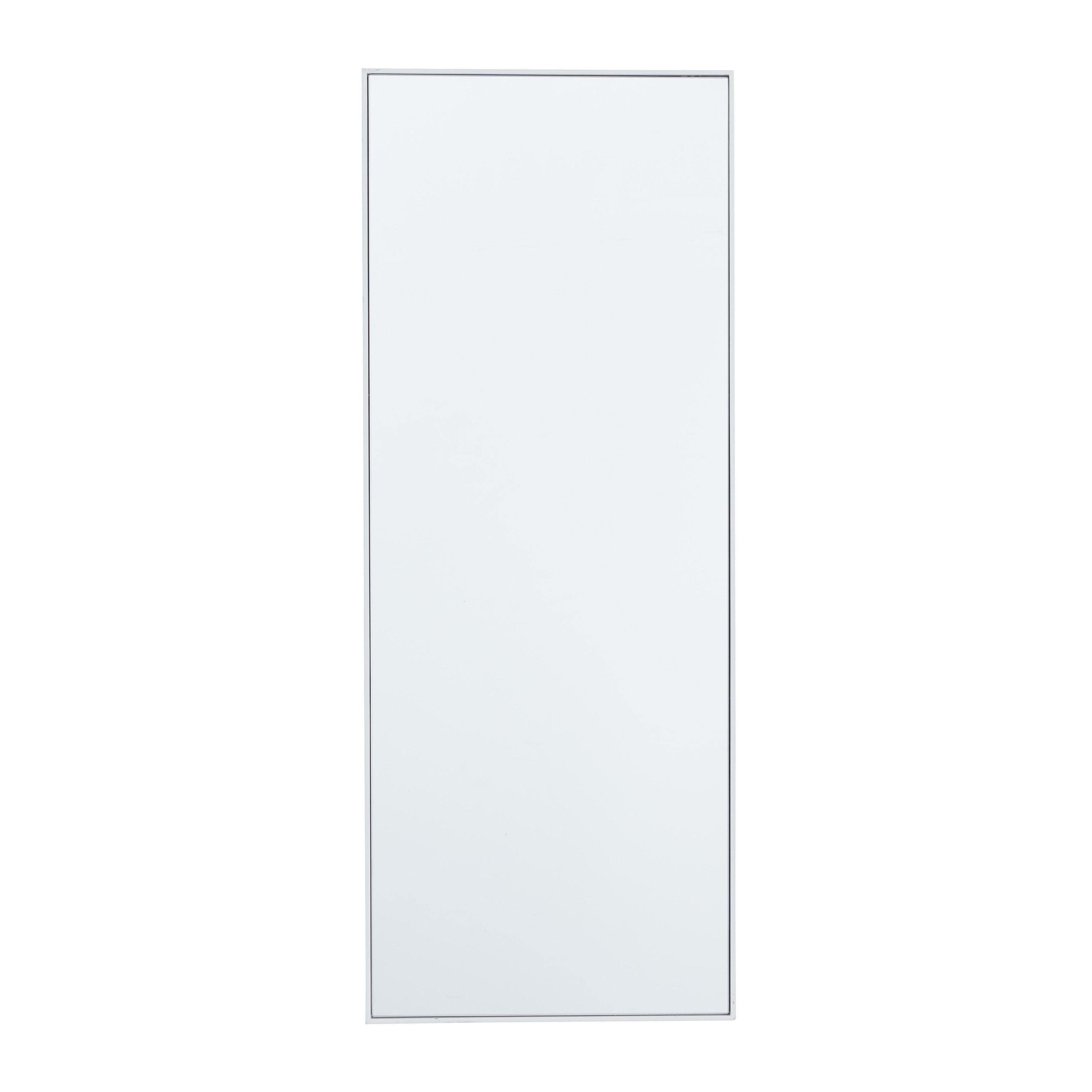 Wood Room Wall Mirror with Thin Minimalistic Frame - Black, White or Gold - Roche River Decor