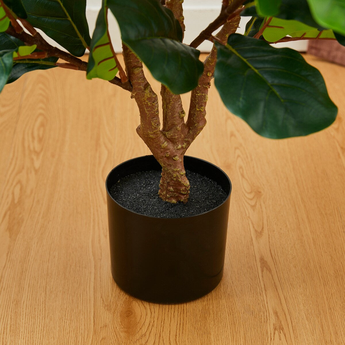 Glitzhome 3.5ft 41.25H Potted Real Touch Fiddle Leaf Fig Faux Tree - 23.5D x 41.25H