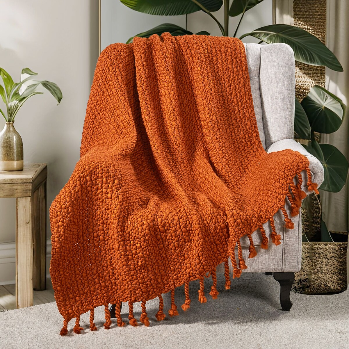 Home Soft Things Basket Weave Throw Super Soft Warm Blanket