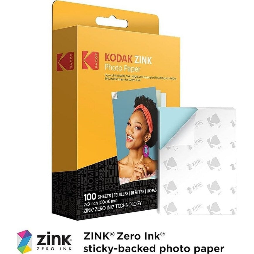 Kodak 2 x 3 Premium Sticky-Backed Zink Photo Paper