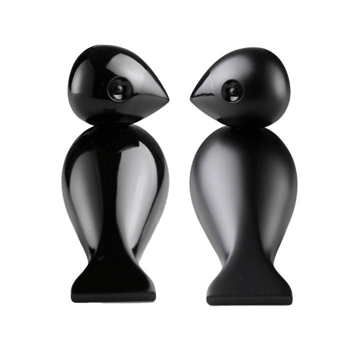 Kay Bojesen Lovebirds Pair, Black - H: 3.5