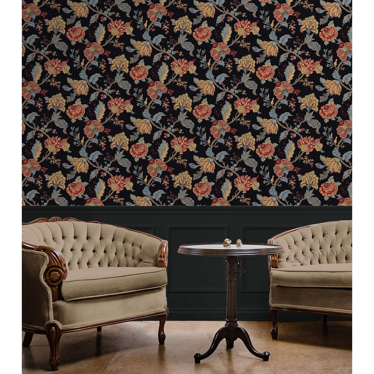 NextWall Kianna Jacobean Peel and Stick Wallpaper