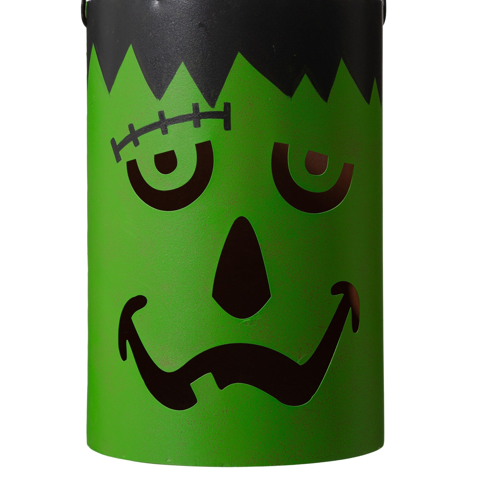 Glitzhome Set of 2 Halloween Metal Bucket Lanterns