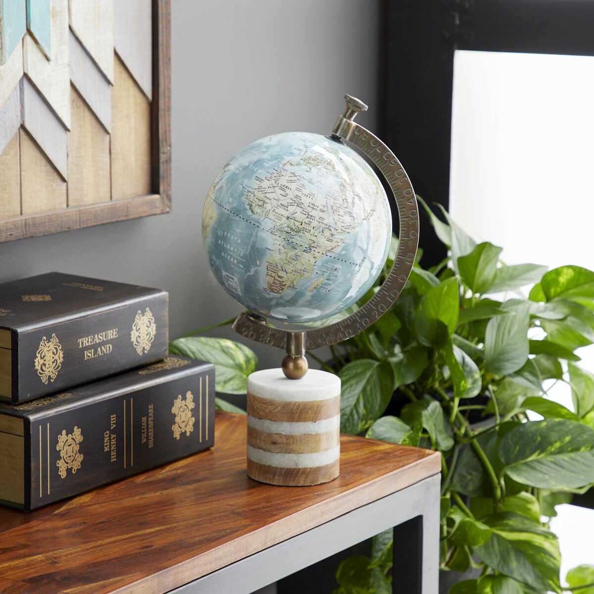 Marble Globe - Blue - Roche River Decor