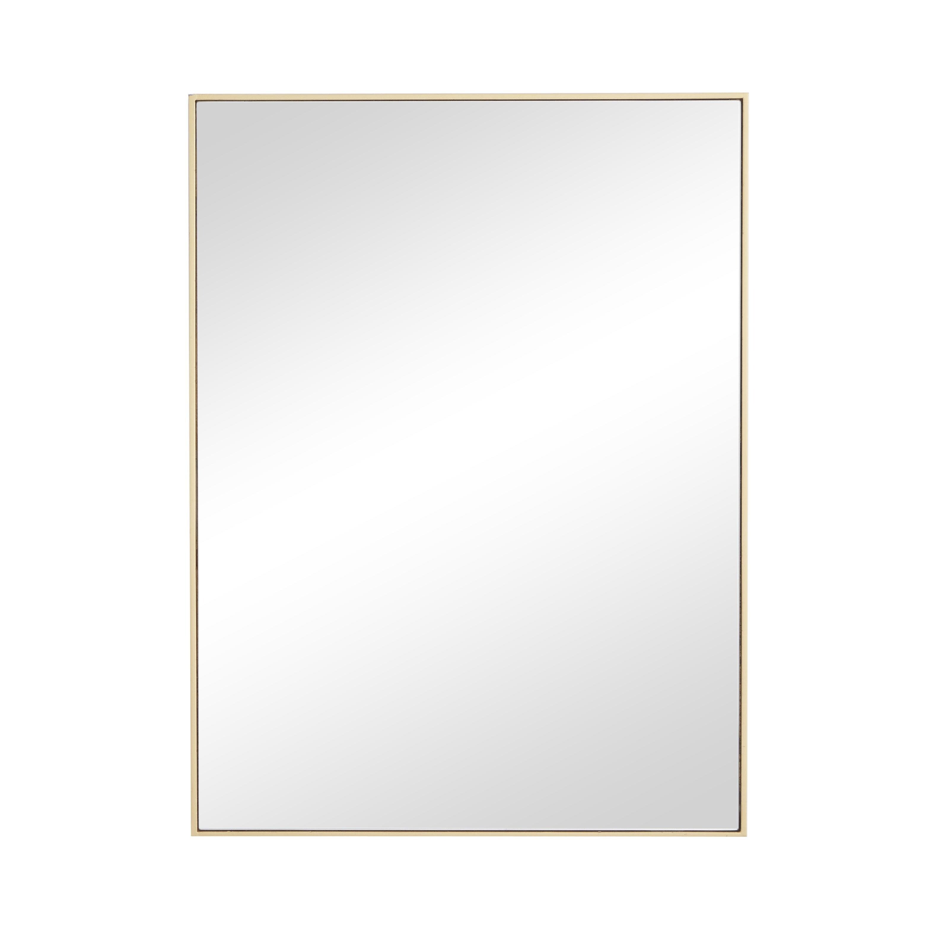 Wood Room Wall Mirror with Thin Minimalistic Frame - Black, White or Gold - Roche River Decor