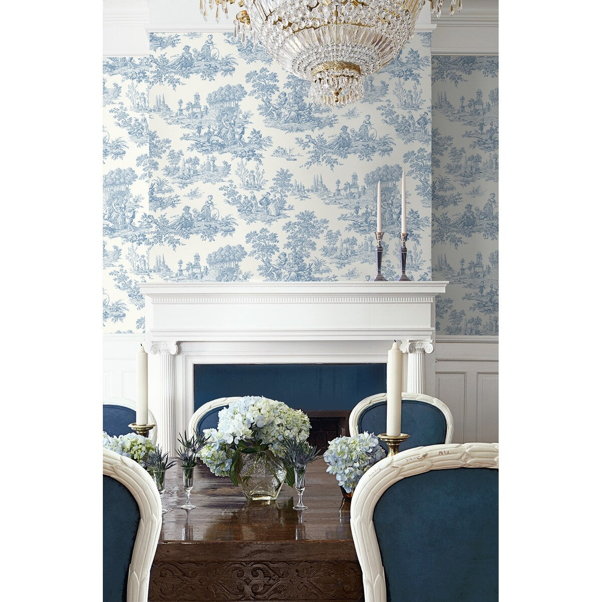 NextWall Chateau Toile Peel and Stick Wallpaper