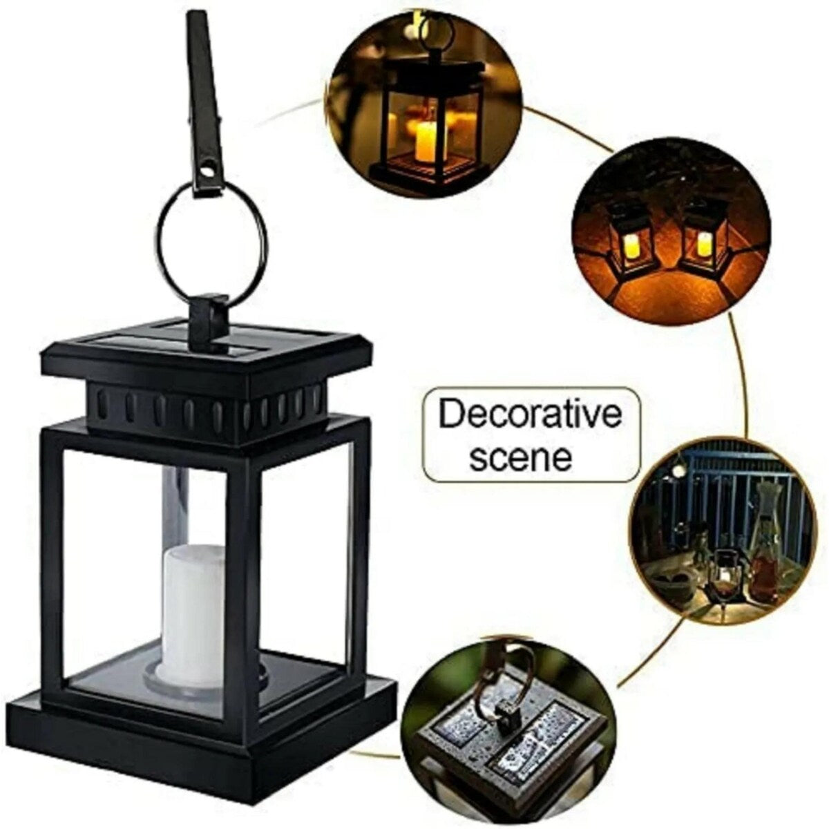 Solar Lantern Hanging Light LED Waterproof Yard Outdoor Yard Lamp