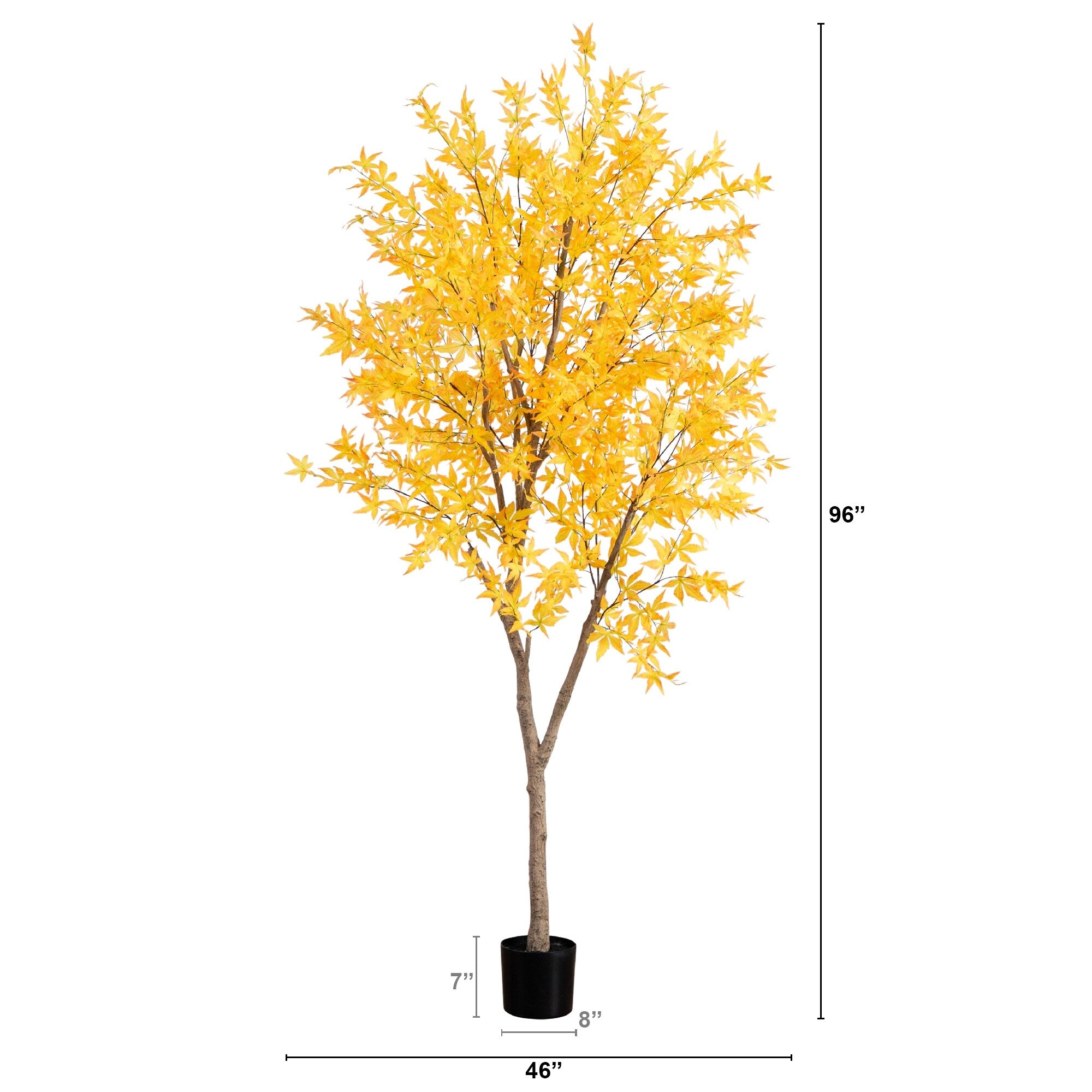 8' Autumn Maple Artificial Fall Tree