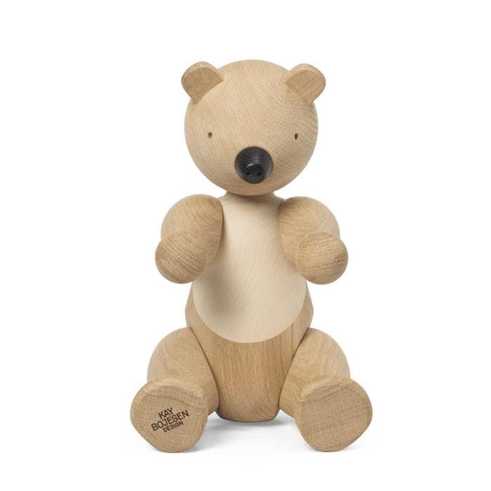 Kay Bojesen Bear, Oak/Maple, Large - H: 15.7