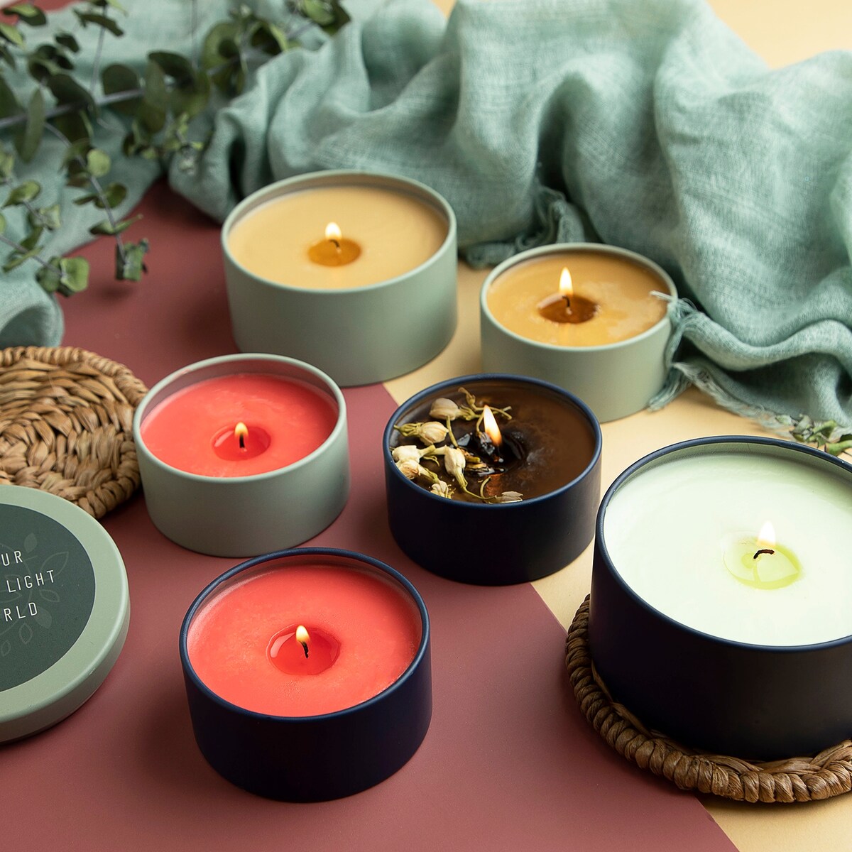 Hearth & Harbor Candle Tins - Candle Jars for Making Candles - DIY Candle Containers with Lids