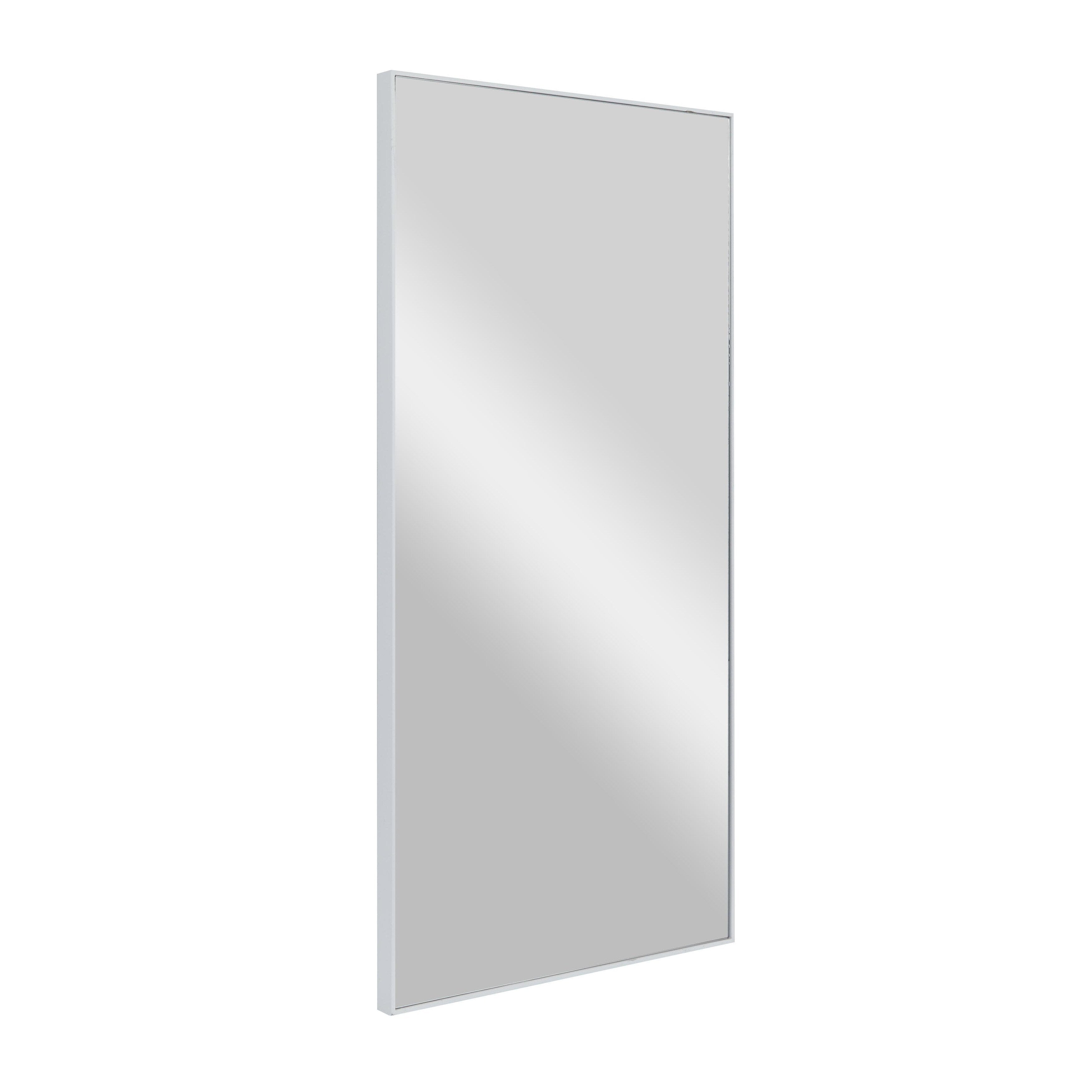 Wood Room Wall Mirror with Thin Minimalistic Frame - Black, White or Gold - Roche River Decor