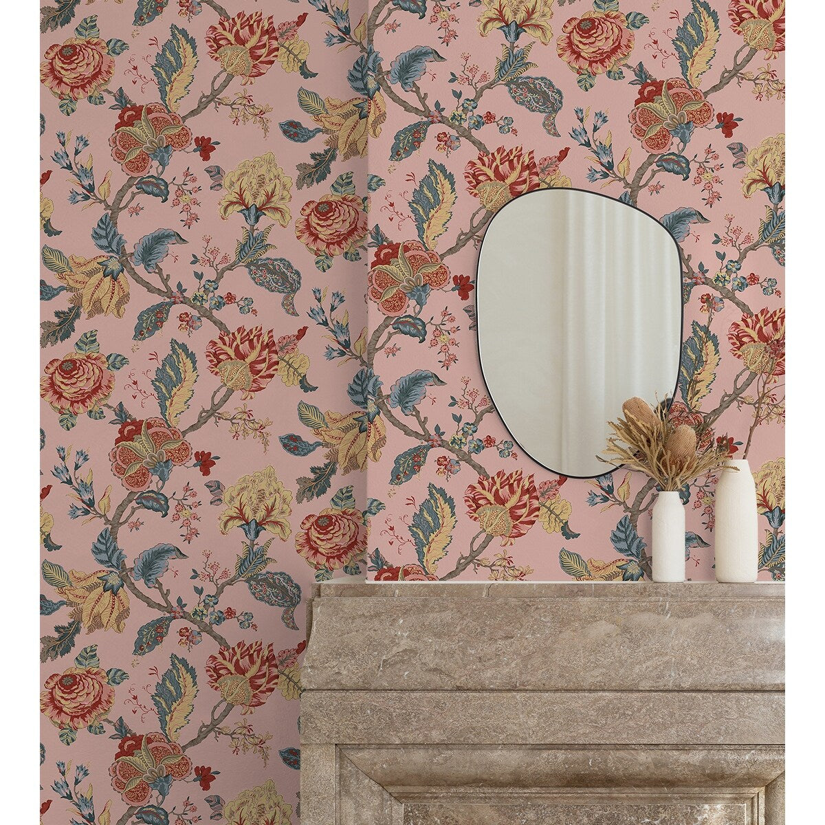 NextWall Kianna Jacobean Peel and Stick Wallpaper