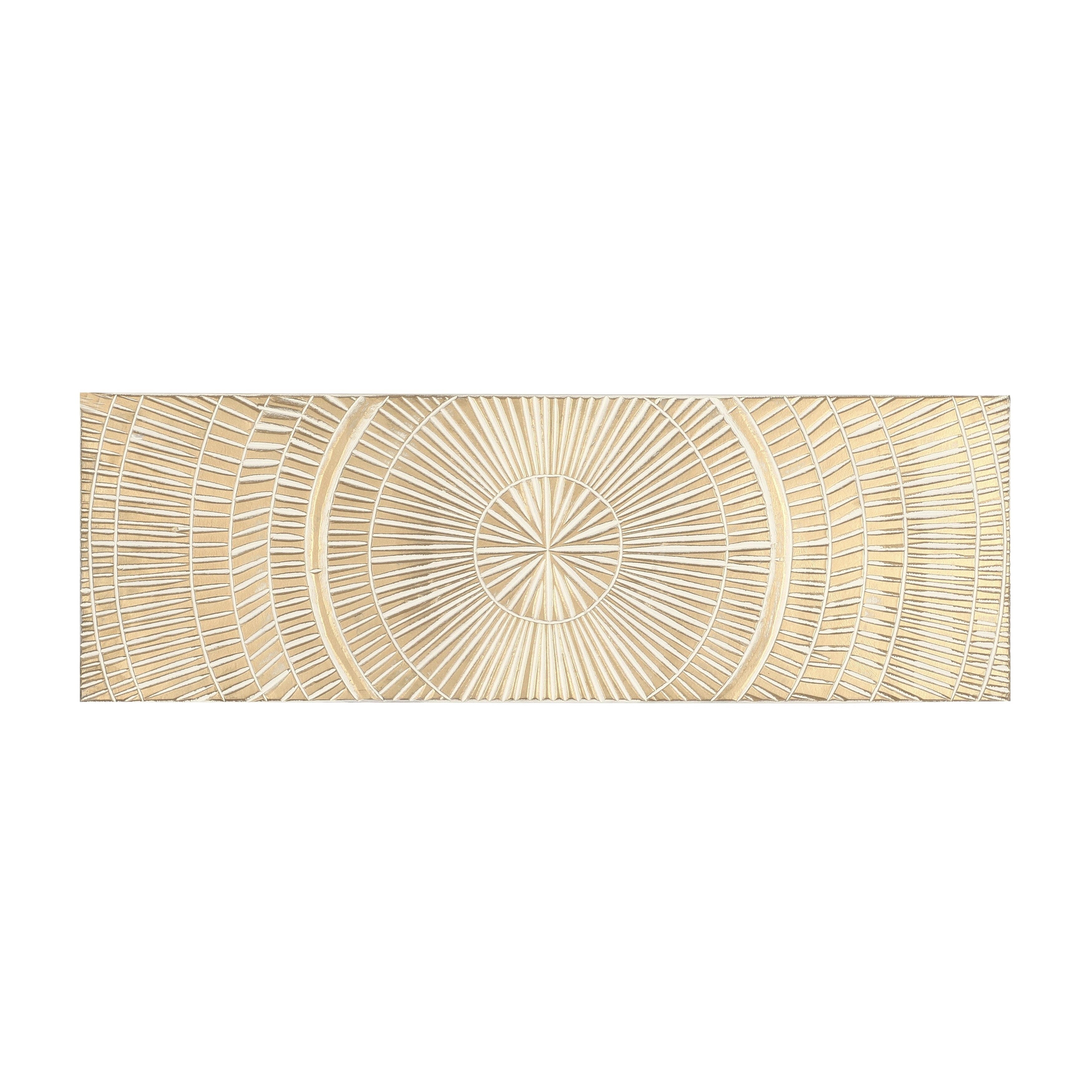 Wood Geometric Handmade Intricately Carved Radial Home Wall Decor - Gold - Roche River Decor