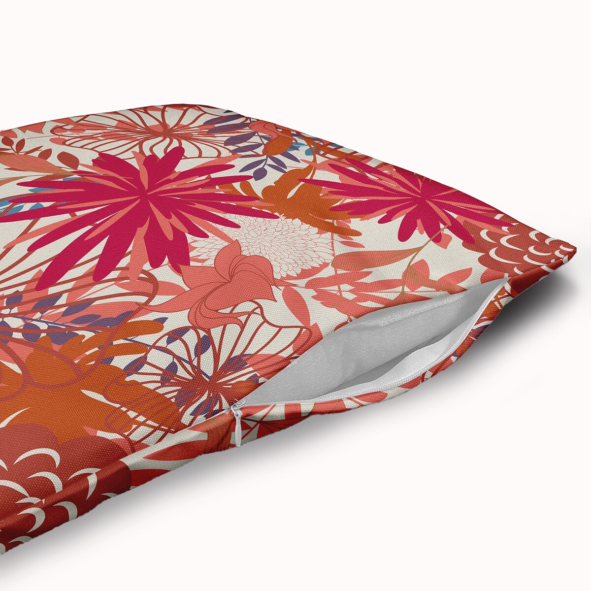 Jumble Floral Fall Accent Pillow with Removable Insert