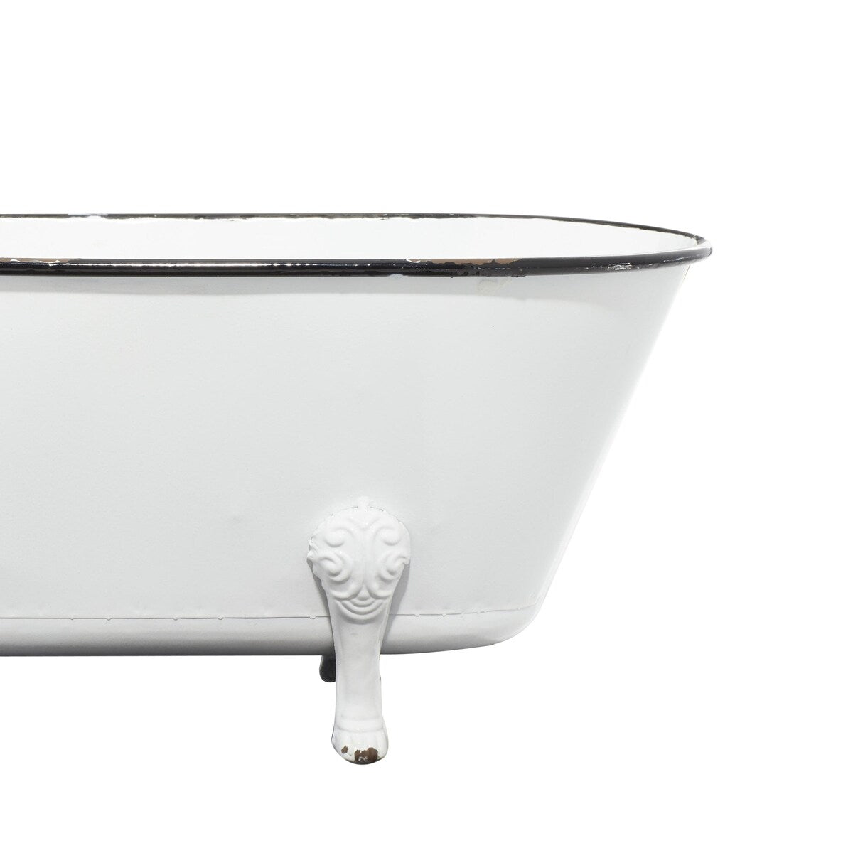 Metal Bathtub Indoor Outdoor Planter - White - Roche River Decor