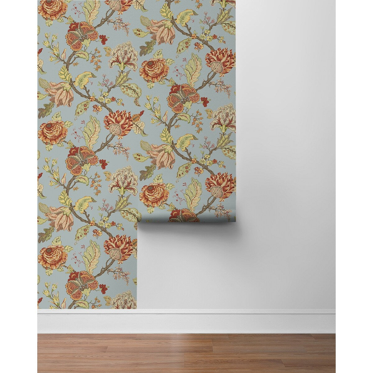 NextWall Kianna Jacobean Peel and Stick Wallpaper