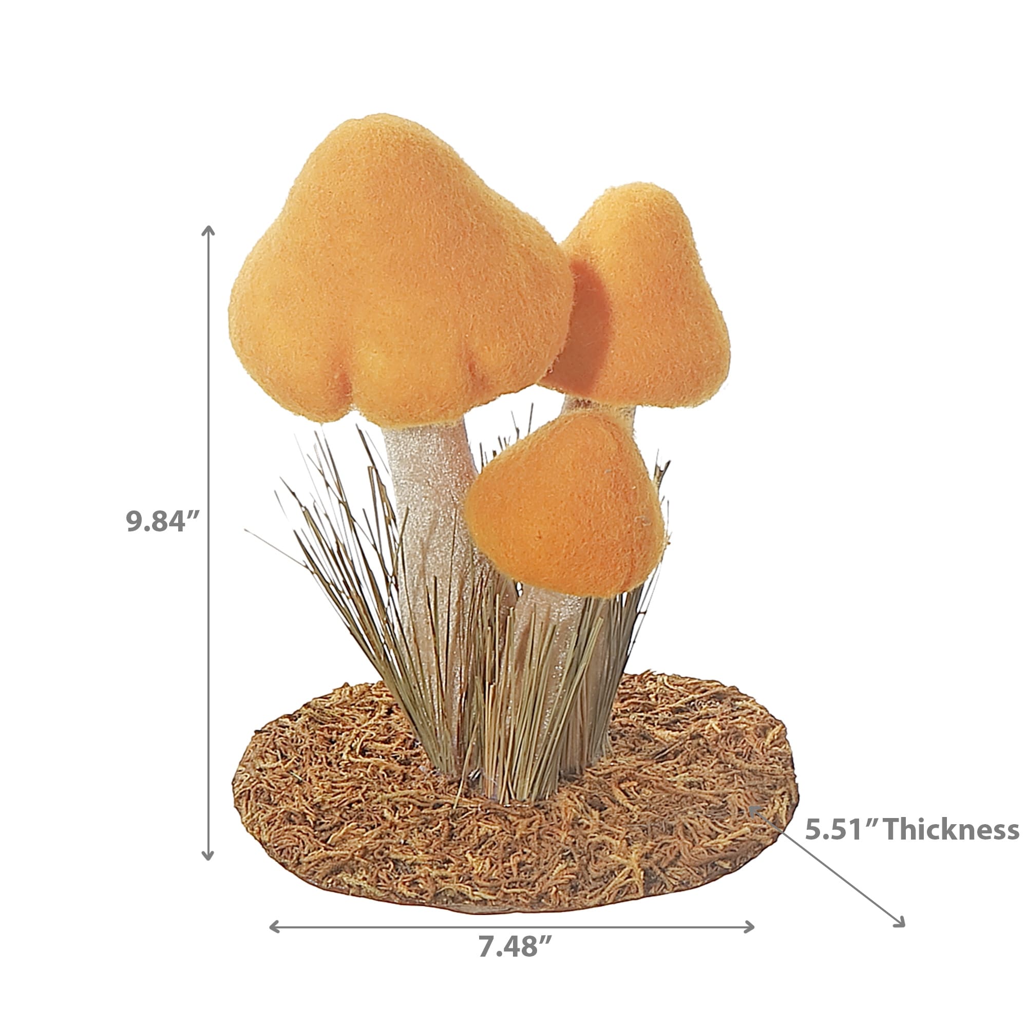 Triple Mushroom Decor Yellow