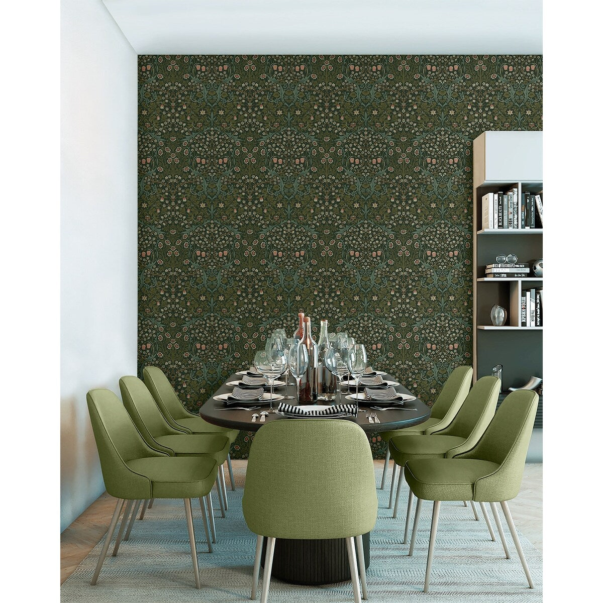 NextWall Victorian Garden Floral Peel and Stick Wallpaper