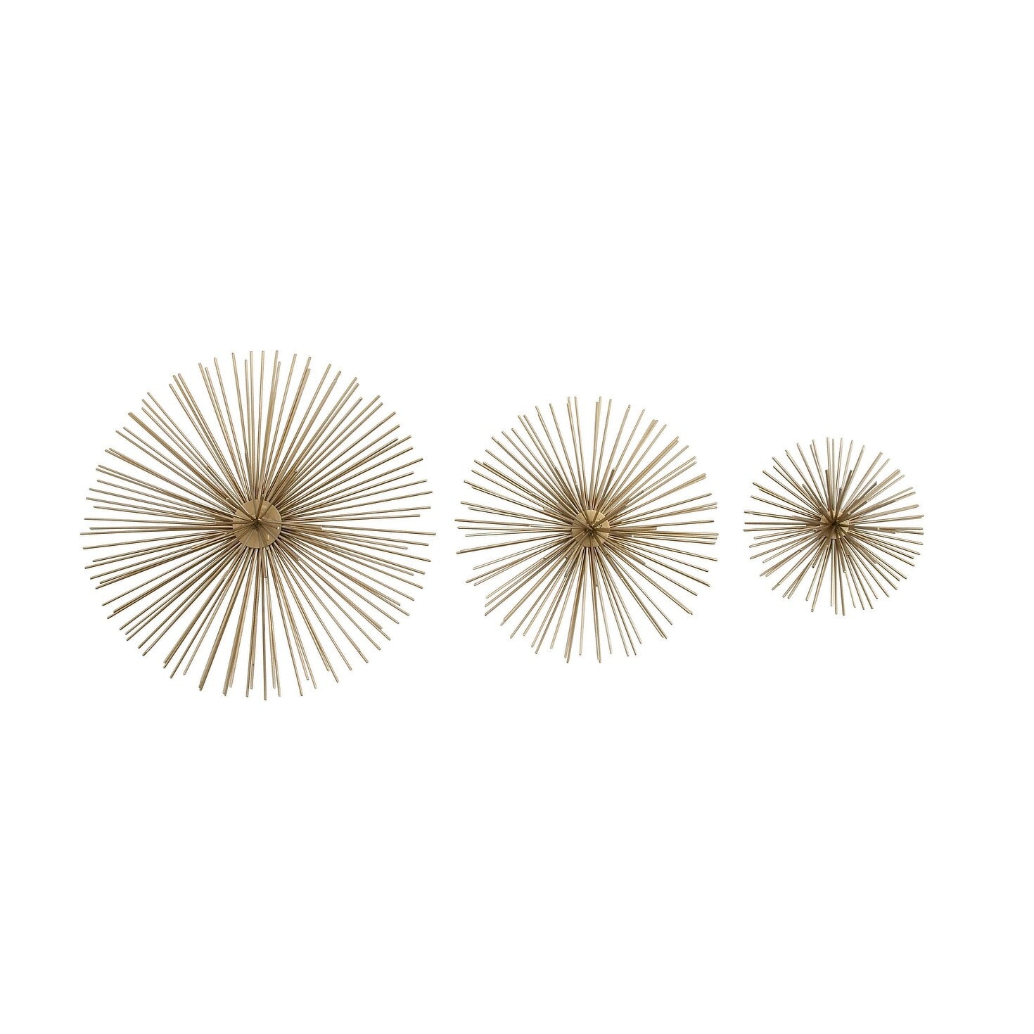 Metal Starburst 3D Home Wall Decor - Set of 3 Gold or Silver - CosmoLiving by Cosmopolitan