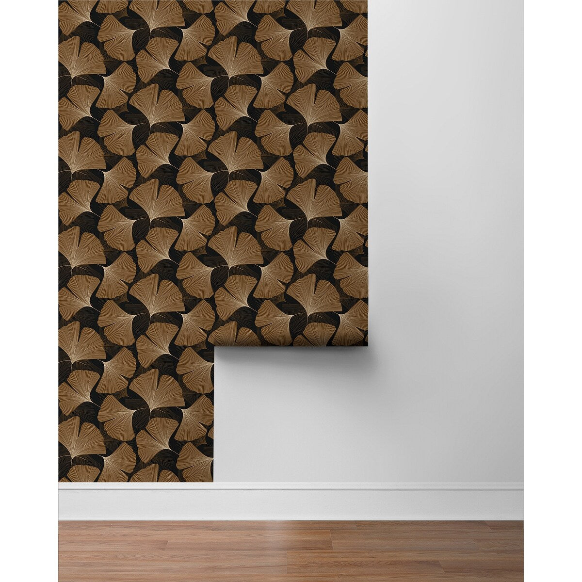 NextWall Tossed Ginkgo Leaf Peel and Stick Wallpaper