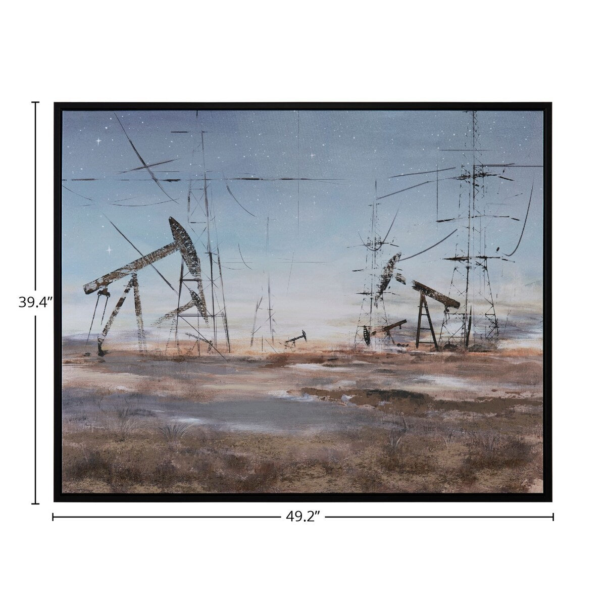 Arlington Canvas Wall Art with Black Frame - Brown