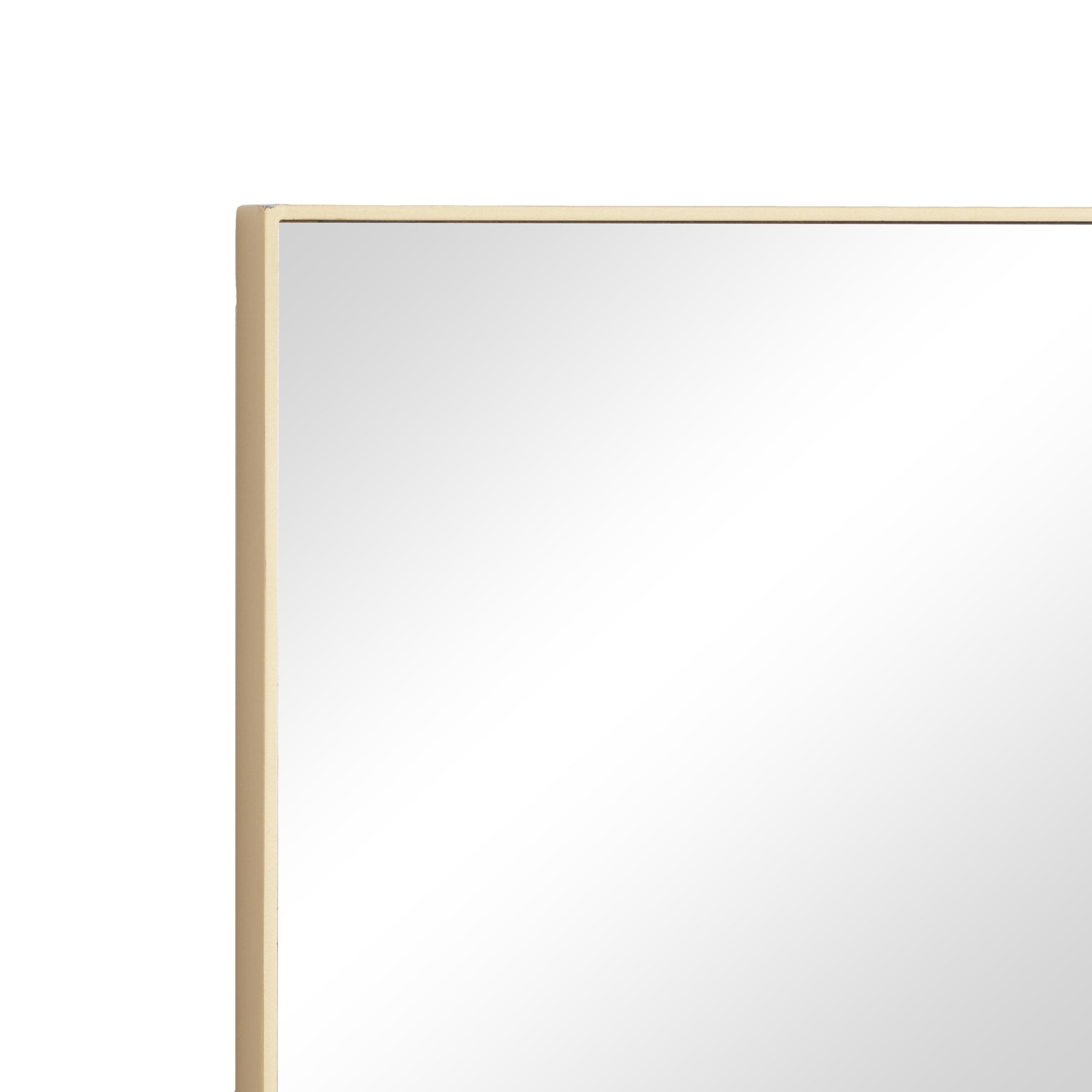 Wood Room Wall Mirror with Thin Minimalistic Frame - Black, White or Gold - Roche River Decor