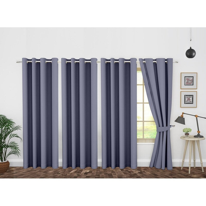 Polyester Insulated Blackout Curtains by Ample Decor- 4 Panels