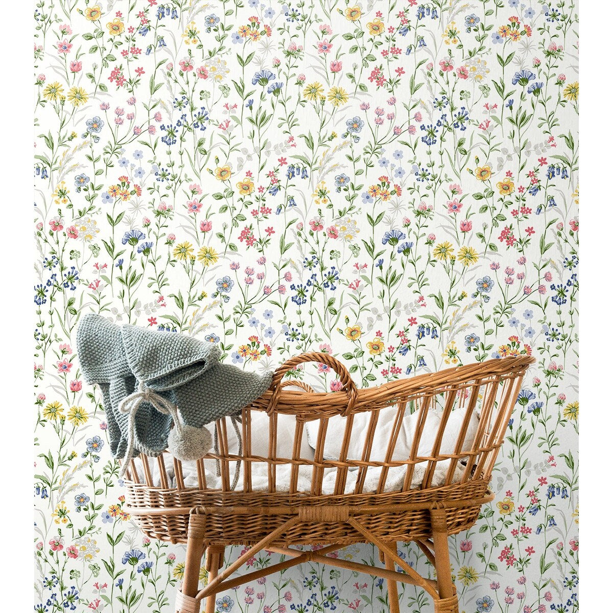 NextWall Wildflowers Peel and Stick Wallpaper