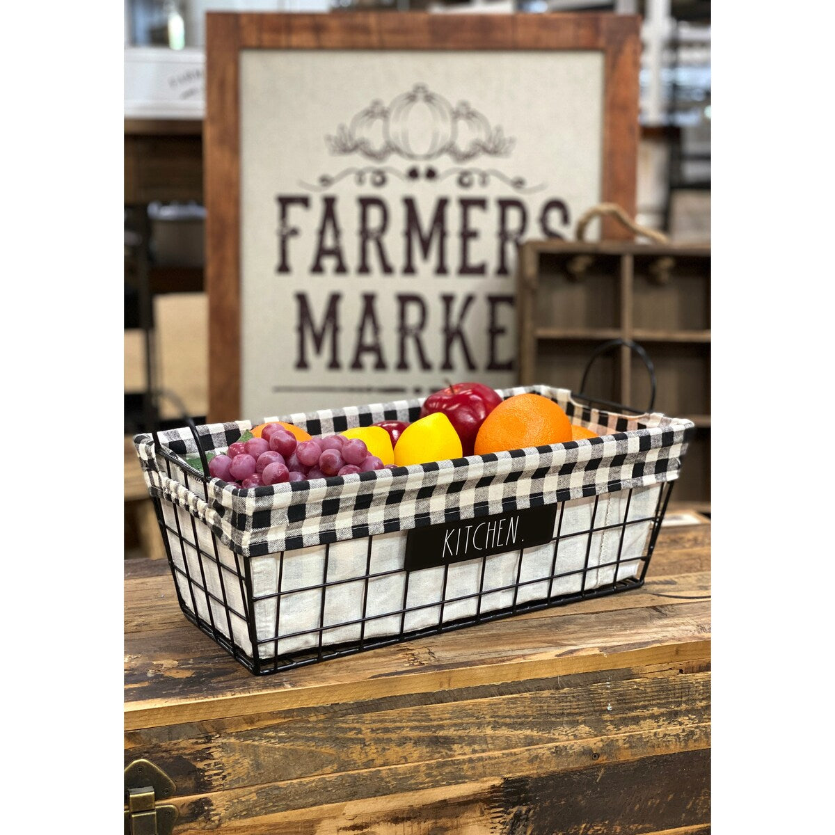 Rae Dunn Metal Lined Kitchen/Pantry Basket