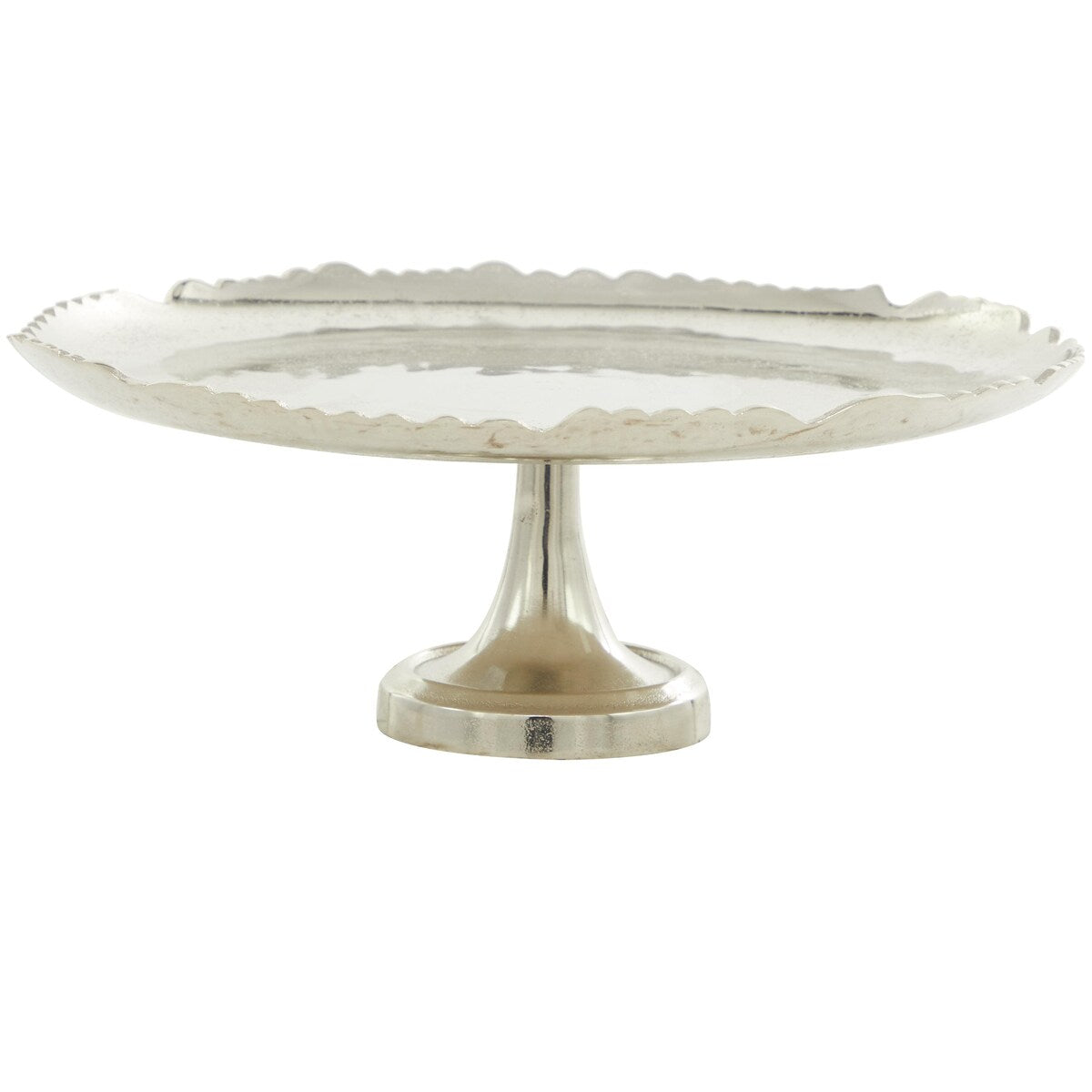 Aluminum Metal Cake Stand with Pedestal Base - Silver or Gold - CosmoLiving by Cosmopolitan