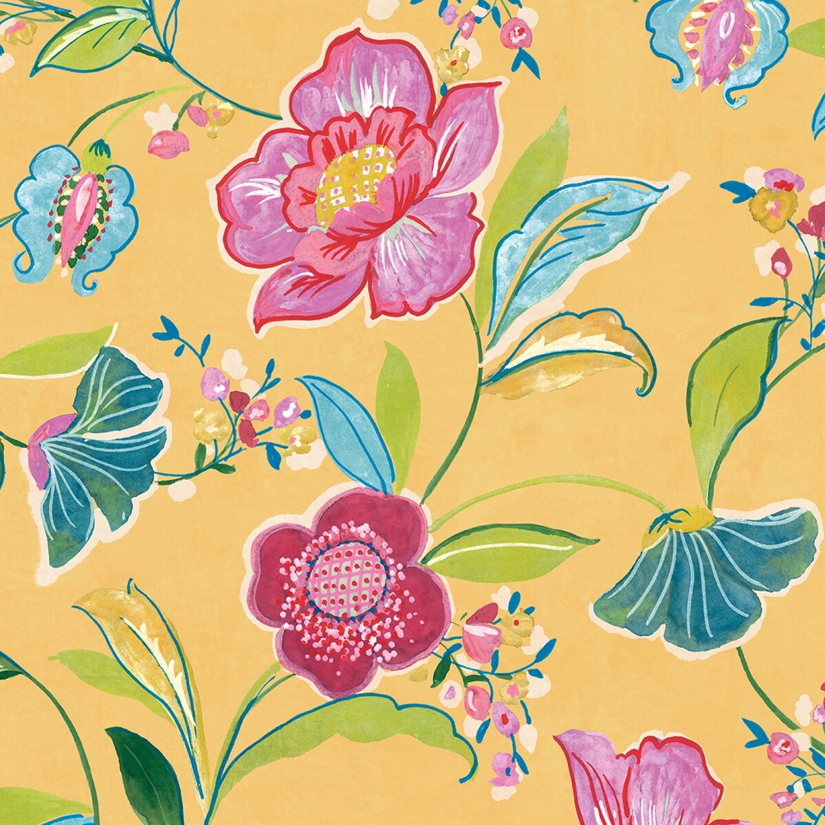 NextWall Painterly Floral Peel and Stick Wallpaper