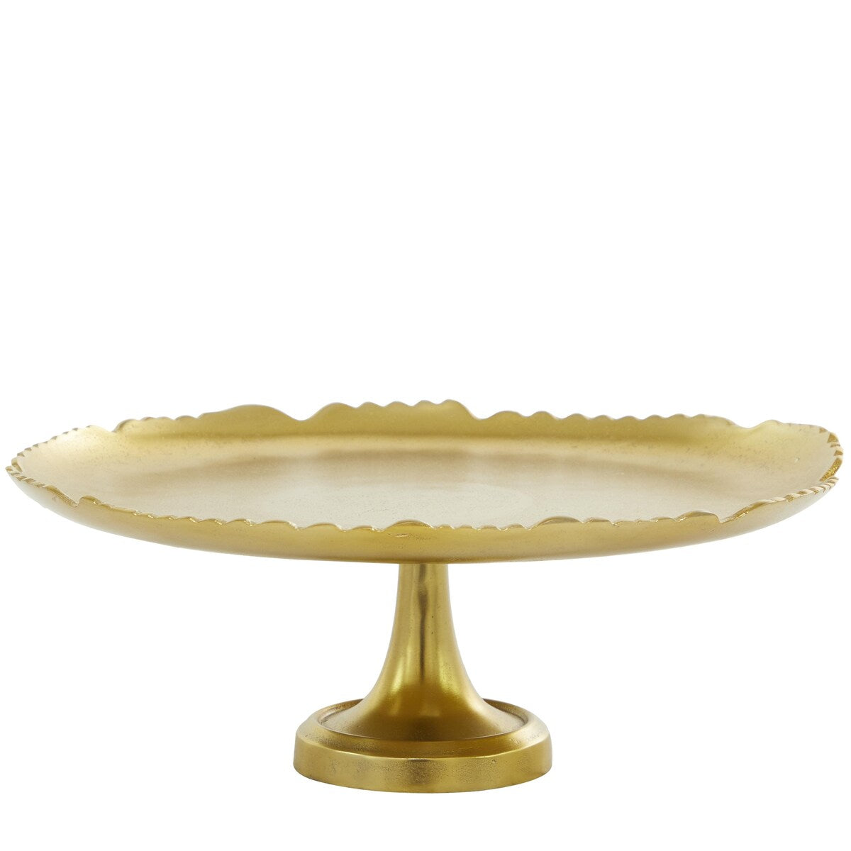 Aluminum Metal Cake Stand with Pedestal Base - Silver or Gold - CosmoLiving by Cosmopolitan