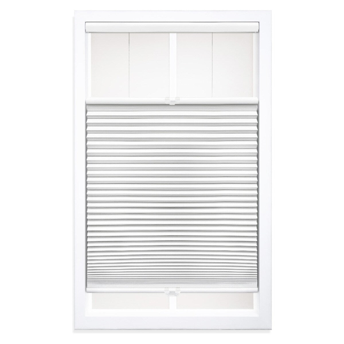 Regal Estate 72-inch White Blackout Top Down/Bottom Up Shade