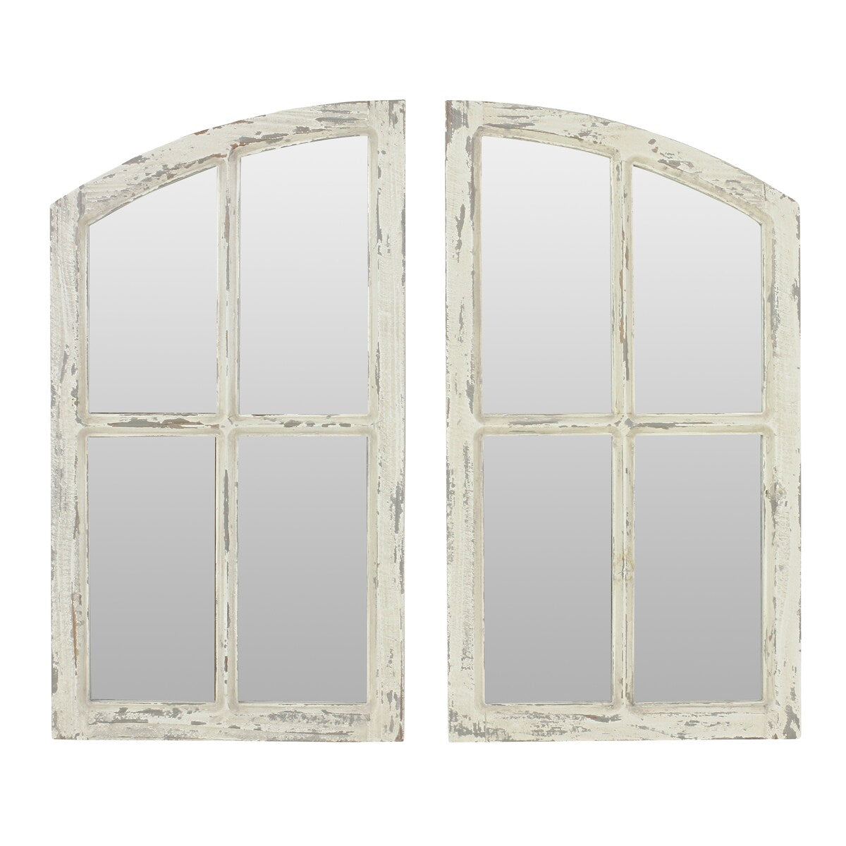 Jolene Arched Window Pane Mirrors (Set of 2)