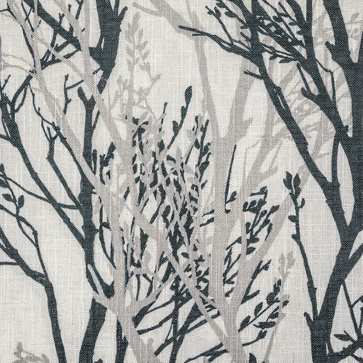 DriftAway Tree Branch Linen Blend Abstract Ink Printing Lined Window Curtain Valance