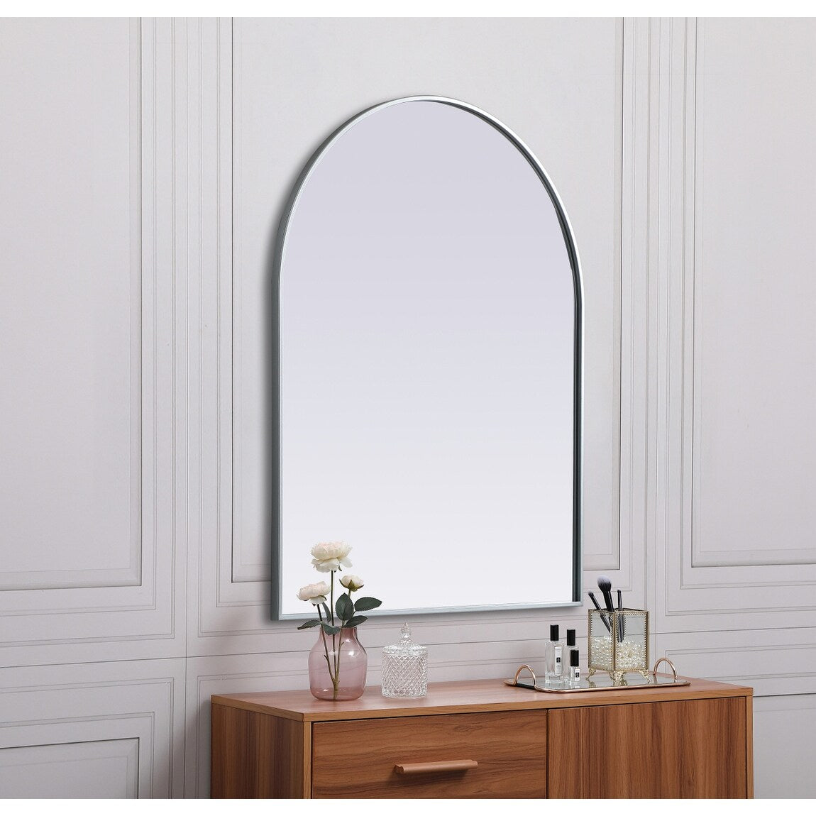 Indigo Home Metal Frame Arch Mirror 33x42 Inch