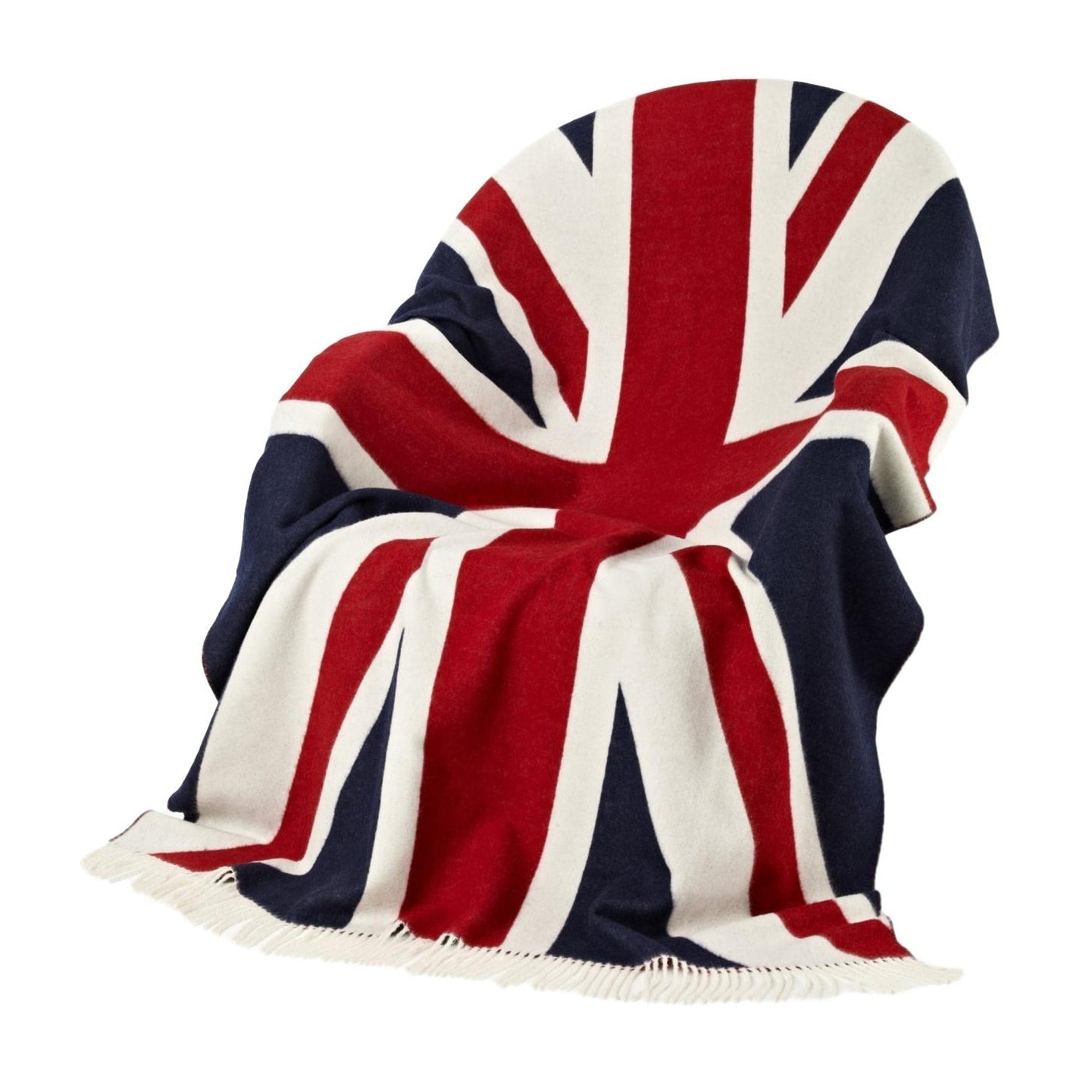 The Union Jack - Merino Lambswool Throw Blankets - Bronte Moon