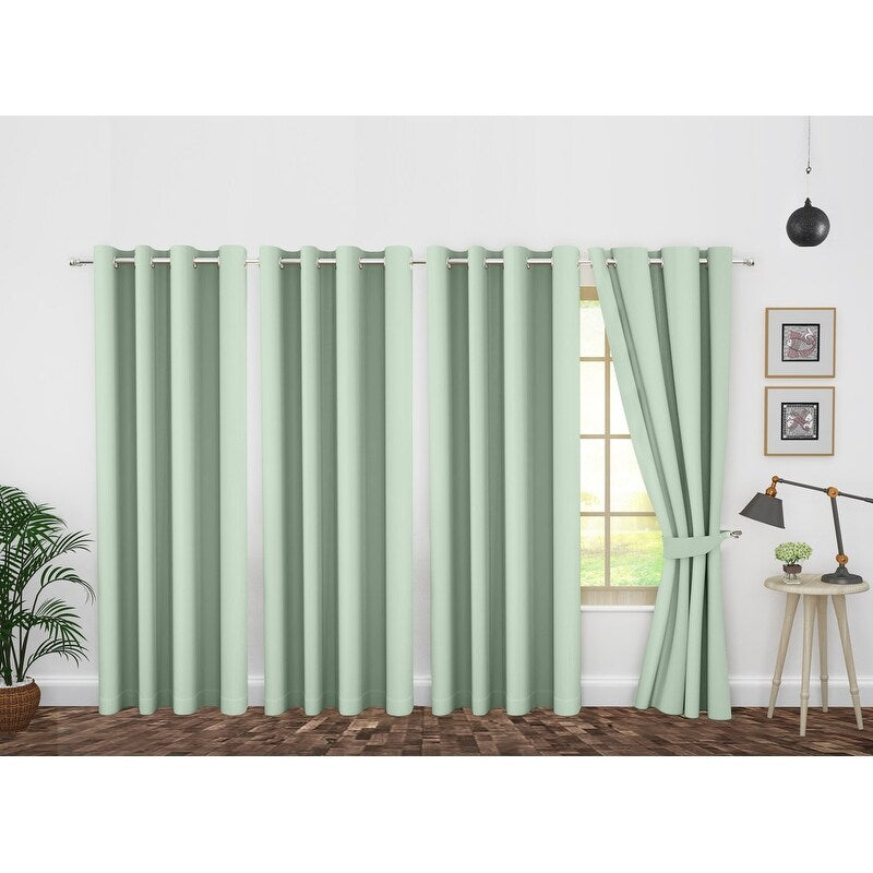 Polyester Insulated Blackout Curtains by Ample Decor- 4 Panels