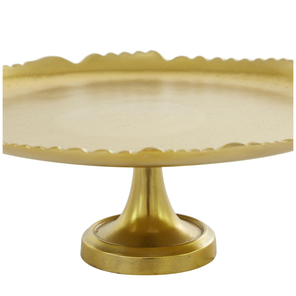 Aluminum Metal Cake Stand with Pedestal Base - Silver or Gold - CosmoLiving by Cosmopolitan