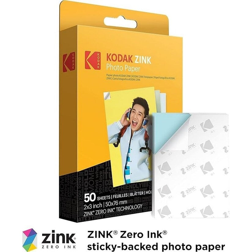 Kodak 2 x 3 Premium Sticky-Backed Zink Photo Paper