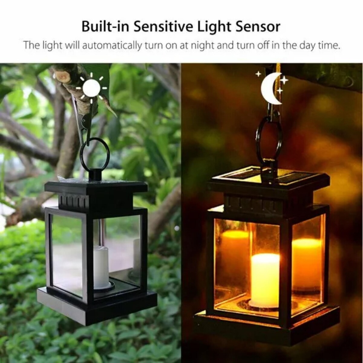 Solar Lantern Hanging Light LED Waterproof Yard Outdoor Yard Lamp