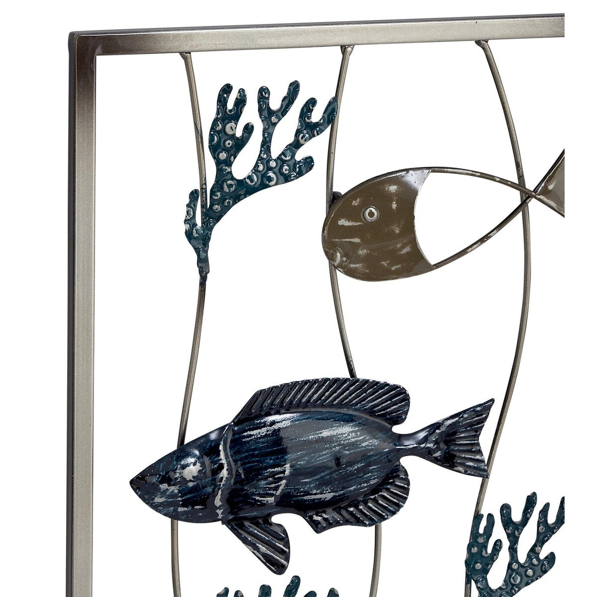 Metal Fish Home Wall Decor - Set of 2 Blue - Roche River Decor