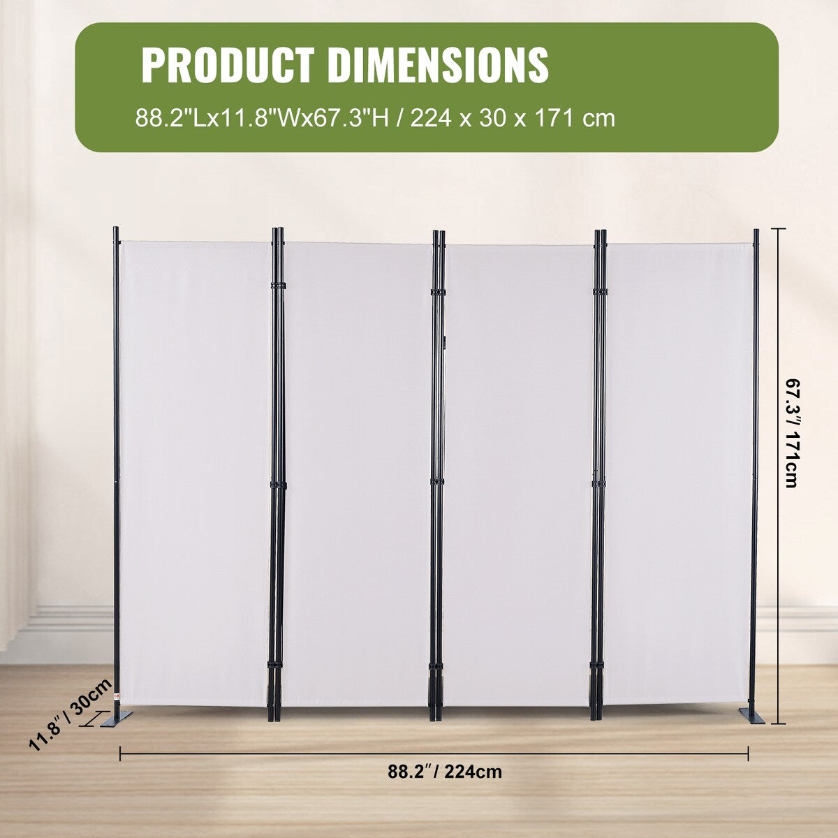 VEVOR Room Divider Folding Privacy Screens Divider Stand