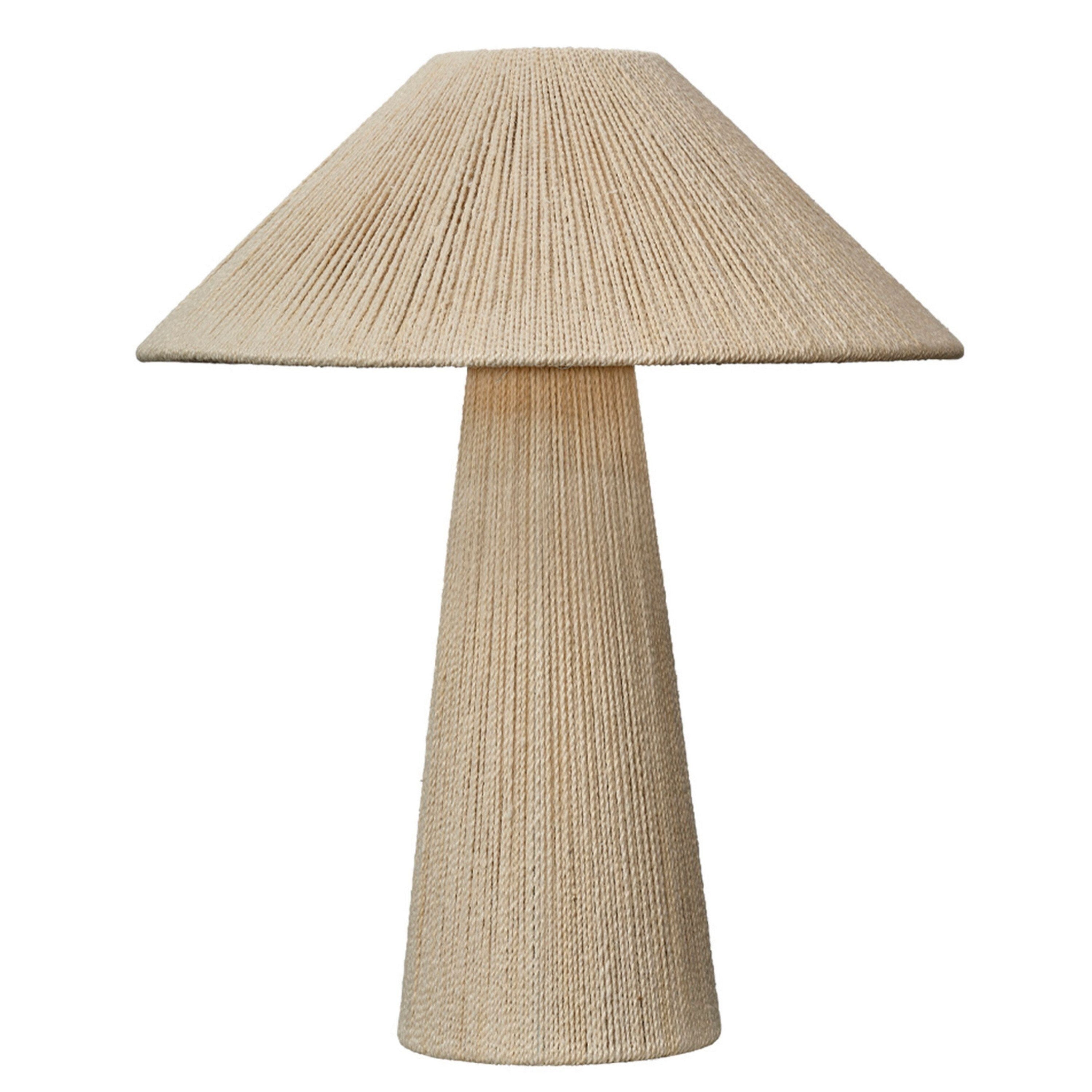 Liya 18 Inch Table Lamp, Cone Shade, Tapered Base, Off White Texture Finish