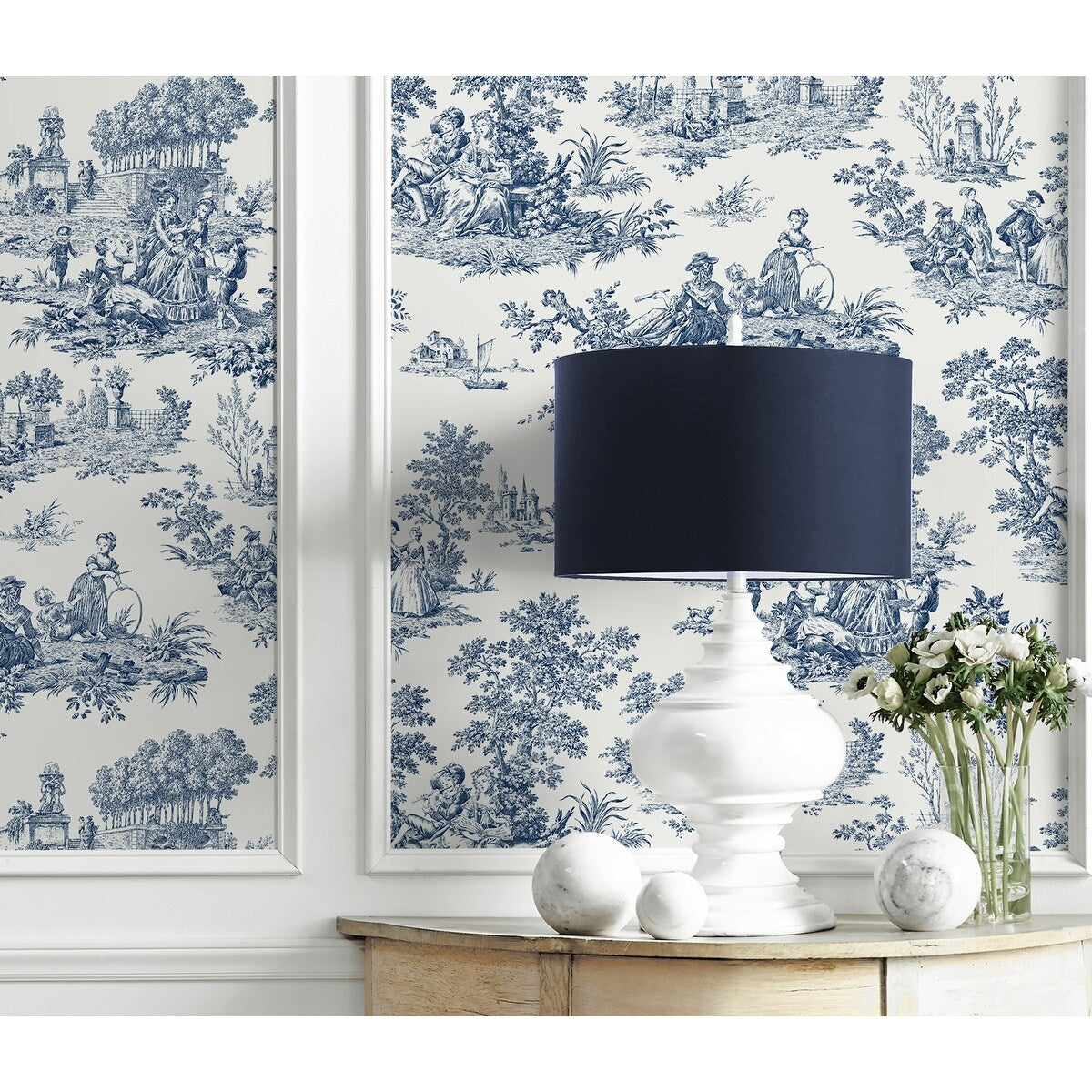 NextWall Chateau Toile Peel and Stick Wallpaper