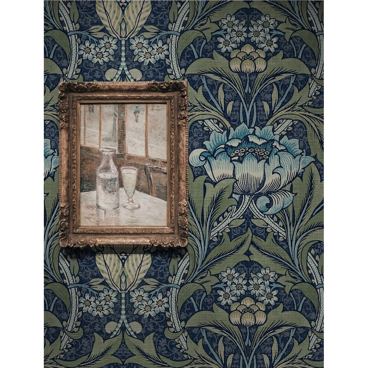 Seabrook Designs Acanthus Floral Prepasted Wallpaper