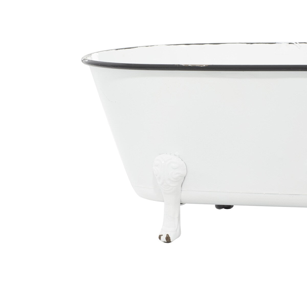 Metal Bathtub Indoor Outdoor Planter - White - Roche River Decor