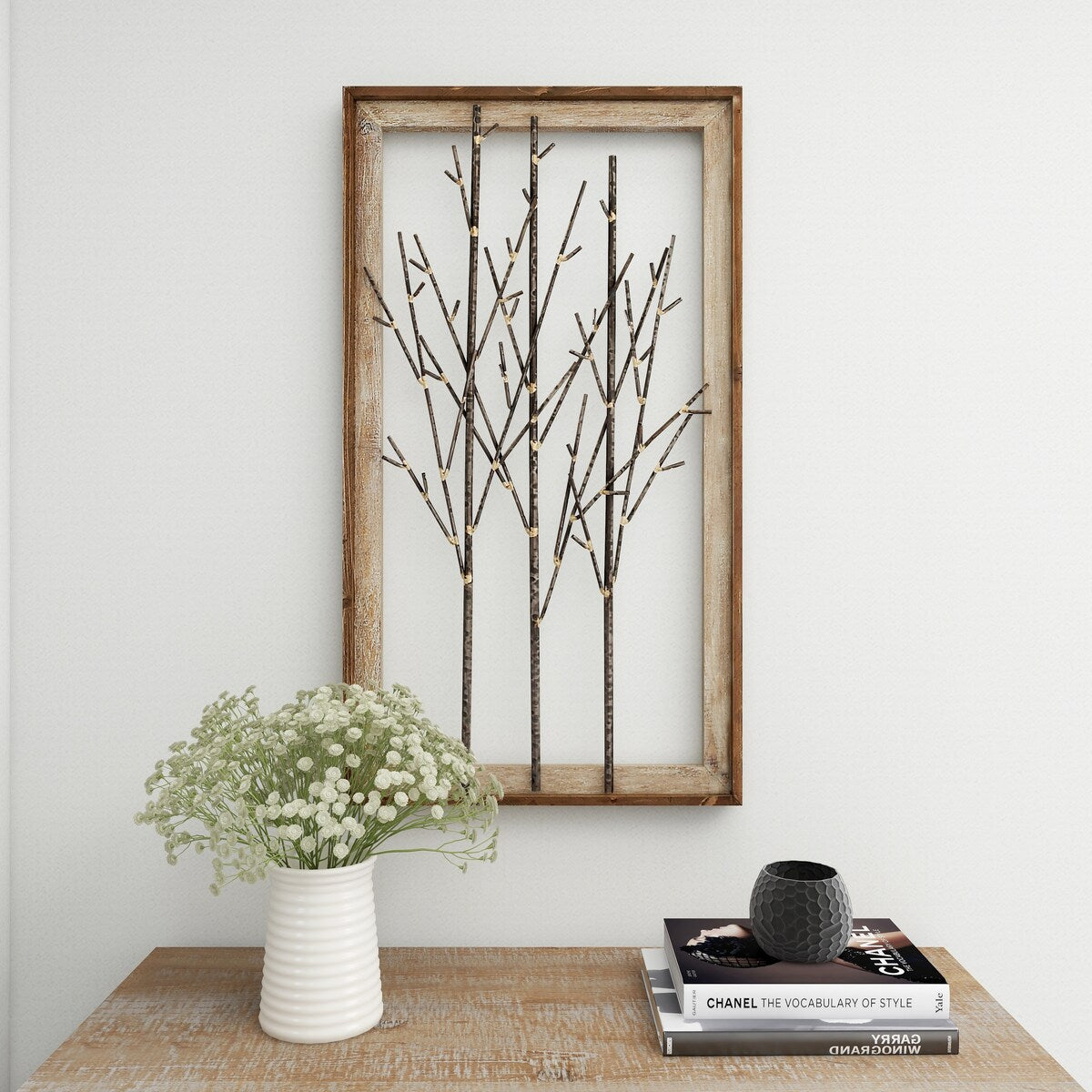 Metal Tree Home Wall Decor - Brown - Roche River Decor